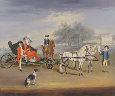 Edward Stratford, 2. Earl of Aldborough, und seine Frau Anne Elizabeth, im Garten von Stratford Lodge, Baltinglass, County Wicklow, Irland, ca. 1787 von J. Francis Sartorius